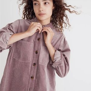 MADEWELL Pink Corduroy Kentwood Oversized Shirt-Jacket